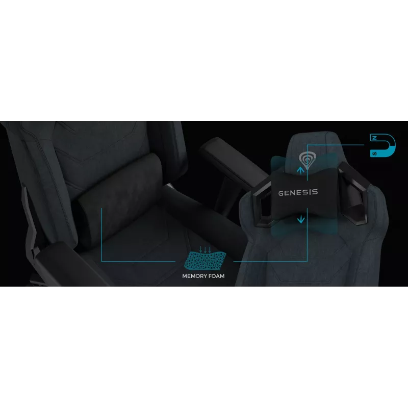 GENESIS NITRO 800 spēļu krēsls ar polsterētu sēdekli, maks. svars 150 kg