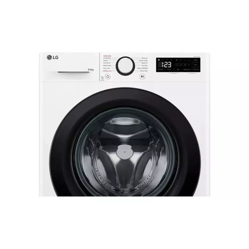 LG F4DR509SBW veļas žāvētājs Brīvi stāvošs Priekšējā ielāde Melns, Balts