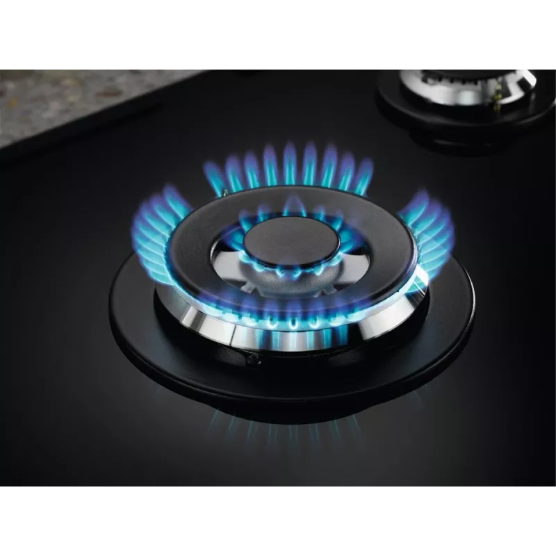 Electrolux KGG75362K Melna Iebūvējama 75 cm Gāzes Plīts Virsma 5 Degļi