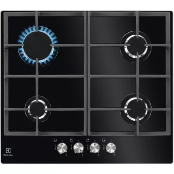 Iebūvējamā gāzes plīts virsma Electrolux KGG6426K Melna 56 cm 4 degļi