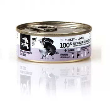 3coty mitrā kaķu barība pieaugušiem kaķiem, tītars ar zosi, 80 g