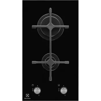 Electrolux EGC3322NVK Melns Iebūvējamā Gāzes plīts virsma 2 zonas