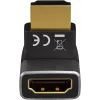 Goobay 72009 HDMI adapteris, leņķa, Type A standarta, melns/sudrabs