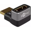 Goobay 72009 HDMI adapteris, leņķa, Type A standarta, melns/sudrabs