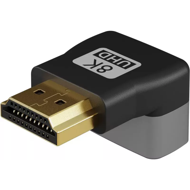 Goobay 72009 HDMI adapteris, leņķa, Type A standarta, melns/sudrabs