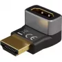 Goobay 72009 HDMI adapteris, leņķa, Type A standarta, melns/sudrabs