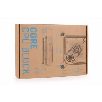 Ūdens bloks Alphacool Core 1 Aurora Brass Copper Nickel Transparent White 72mm