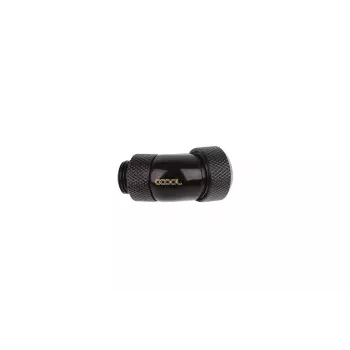Alphacool Eiszapfen 17407 45 grādu rotējošs cietās caurules savienotājs, G1/4 ārējā vītne uz 13 mm ārējo diametru, melns