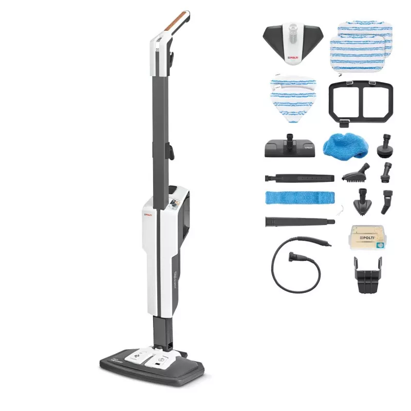 Polti Vaporetto SV660_Style Tvaika mops 0.5 L 1500 W Pelēks, Balts