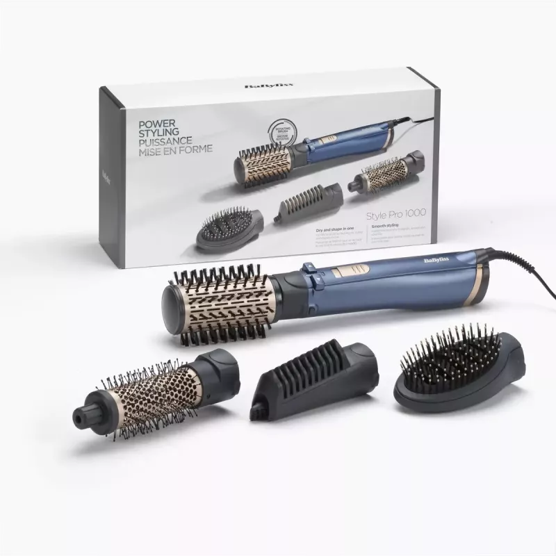 BaByliss Style Pro 1000 AS965E matu veidošanas suka ar karstu gaisu, 1000 W