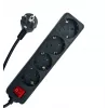 Microconnect MC-GRU0045BS pagarinātājs 5 m 4 kontaktligzdas Iekštelpām Melns