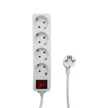 Microconnect MC-GRU0045WS pagarinātājs 5 m 4 kontaktligzdas Iekštelpām Balts