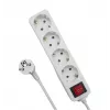 Microconnect MC-GRU0045WS pagarinātājs 5 m 4 kontaktligzdas Iekštelpām Balts