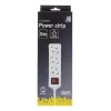 Microconnect GRU0035WS pagarinātājs 5 m, 3 kontaktligzdas, balts