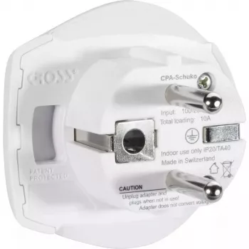 Ceļojumu adapteris Skross 1.500211-C Universāls C tips Balts