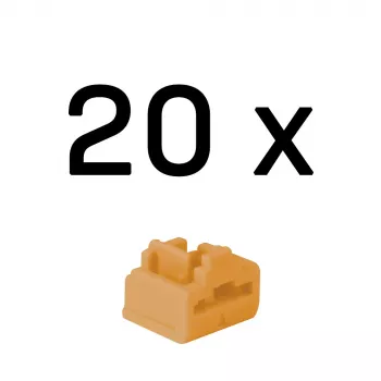 Lindy 47898 porta bloķētājs RJ-45 Oranžs ABS 20 gab.