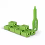 Portu bloķētāju komplekts Lindy SFP Port Locks Green 10 gab. + 1 atslēga, saderīgs ar SFP, 20×74.5×5.9 mm