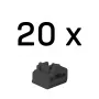 Lindy RJ45 pieslēgvietu bloķētāji, melni, 20 gab.