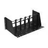 Mini PC korpuss Lanview LVR-MINIPC-BRACK-4UBL — kompakts metāla plaukts 19 inch 4U, melns