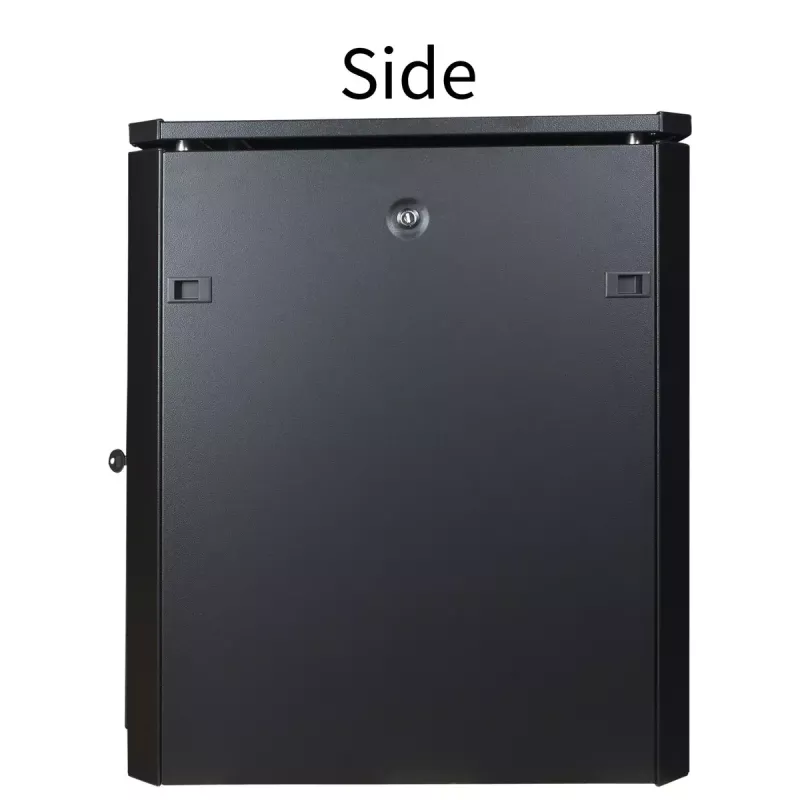 Brīvstāvošs skapis Lanview RDL12U66BL — 12U, 600 kg, atslēga, regulējamas kājas, kabeļu pārvaldība, IP40, melns