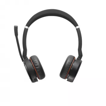 Austiņas Jabra Evolve 75 SE MS Stereo, vadu un Bluetooth, 30m darbības rādiuss