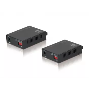 LevelOne FVT-2202 Media Converter komplekts RJ45 uz SC BIDI, vienmoda šķiedra, 20 km