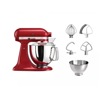 Virtuves kombains KitchenAid Artisan 5KSM175PS — 300 W, 4,8 L nerūsējošā tērauda bļoda, sarkans