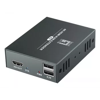 AV pagarinātājs (raidītājs un uztvērējs) LEVELONE HVE-8111, 3840x2160, Cat6, USB-A/USB-B, DC 12V (2 gab.)