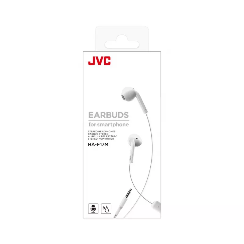 JVC HA-F17M Vadu Iekšējās Auss Austiņas Zvanu/Mūzikas Balts