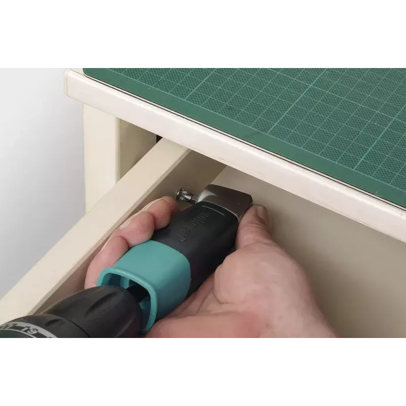 Leņķa pārnesums skrūvgriežam Wolfcraft 4688000, sešstūra kāts 6.35 mm, maks. griezes moments 13 N·m, 400 RPM, melns