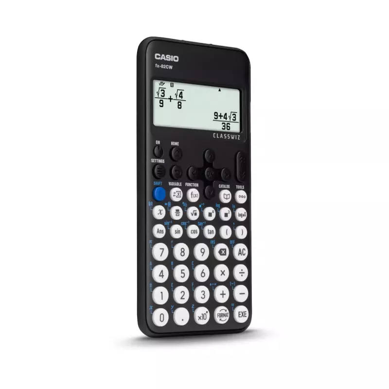 Zinātniskais kalkulators CASIO ClassWiz FX-82CW — 252 funkcijas, 2 rindu displejs, 12 cipari, 48 taustiņi, AAA baterija