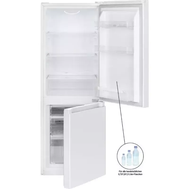 Brīvi stāvošs ledusskapis BOMANN KG 320.2 – 165 L (Ledusskapis 122 L, Saldētava 43 L), E klase, 143 cm, balts