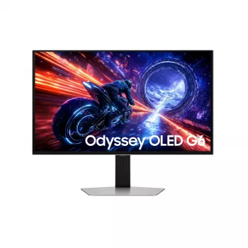 Samsung G60SF datora monitors 68.6 cm (27 colli) 2560 x 1440 pikseļi Quad HD OLED Sudrabs