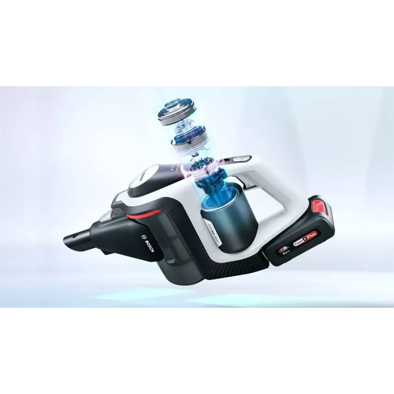 Bosch Serie 8 BBS8214 2-in-1 bezvadu slotas putekļsūcējs, 18V, 4Ah, balts