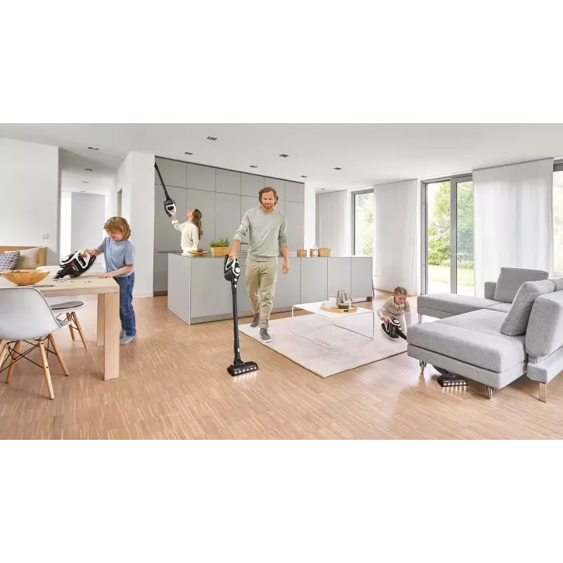 Bosch Serie 8 BBS8214 2-in-1 bezvadu slotas putekļsūcējs, 18V, 4Ah, balts