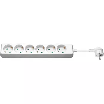 Goobay 6-vietīgs pagarinātājs 1,5 m balts 6 AC kontaktligzdas 3500 W