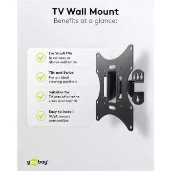 TV sienas stiprinājums Basic Tilt Goobay 51893