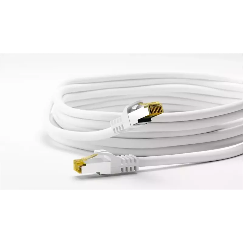 Tīkla kabelis Goobay RJ45 Patch Cord CAT 6A S/FTP 20m Balts