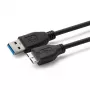 Microconnect USB3.0AB3MICRO USB kabelis 3 m USB A - Micro-USB B melns