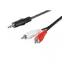 Audio kabelis Goobay 51652 10m 3,5mm līdz 2x RCA melns