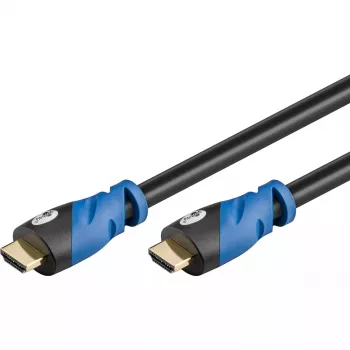 Goobay HDMI kabelis 3m A tipa vīrietis-vīrietis 18 Gbit/s Melns Zils