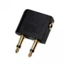 Pārejas adapteris LOGILINK CA1089 — 2×3.5 mm ligzda uz 1×3.5 mm spraudni, zeltīti kontakti, melns