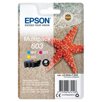 Epson C13T03U54010 oriģinālā tintes kasetne 3 gab. komplekts Ciāna, Fuksīns, Dzeltena (Standard Yield)
