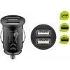 Goobay Dual-USB Auto lādētājs 24 W Melns Ātrā uzlāde ar Aizsardzību pret Pārslodzi