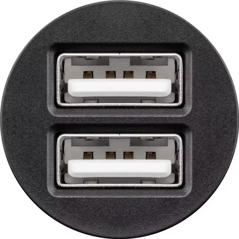 Goobay Dual-USB Auto lādētājs 24 W Melns Ātrā uzlāde ar Aizsardzību pret Pārslodzi
