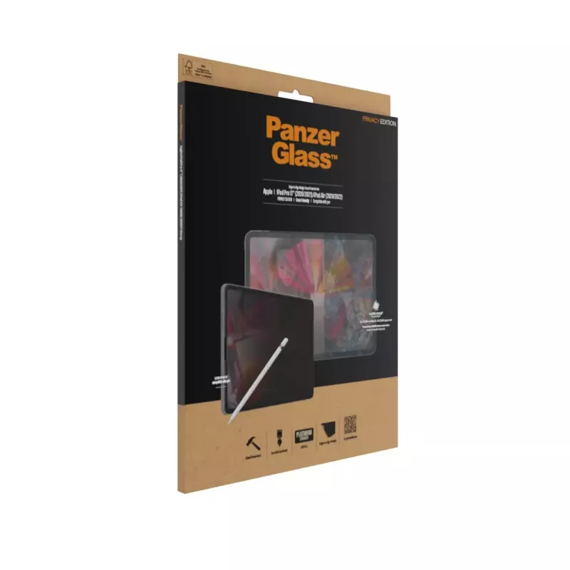 PanzerGlass® Privātuma ekrāna aizsargs iPad Pro 11″ (2018, 2020-2022, 2024) | Air 10.9'' (2020, 2022)
