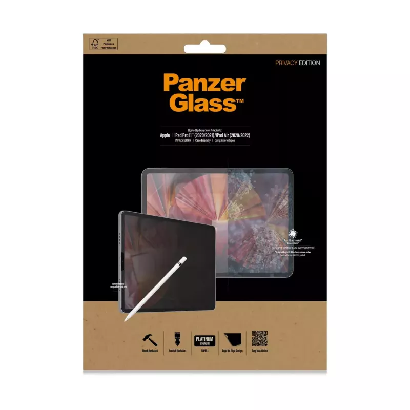 PanzerGlass® Privātuma ekrāna aizsargs iPad Pro 11″ (2018, 2020-2022, 2024) | Air 10.9'' (2020, 2022)
