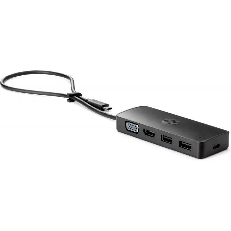 HP USB-C Travel Hub G2, vadu, USB 3.2 Gen 1 (3.1 Gen 1) Type-C, melns, Ķīna, Windows 10, 107 mm