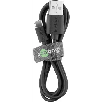 Lādētāja komplekts Goobay USB-C 5W ar kabeli 1m Melns