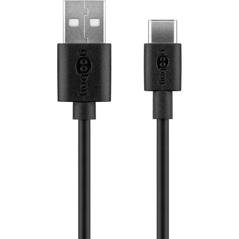 Lādētāja komplekts Goobay USB-C 5W ar kabeli 1m Melns